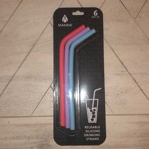 MANNA Reusable Silicone Drinking Straws